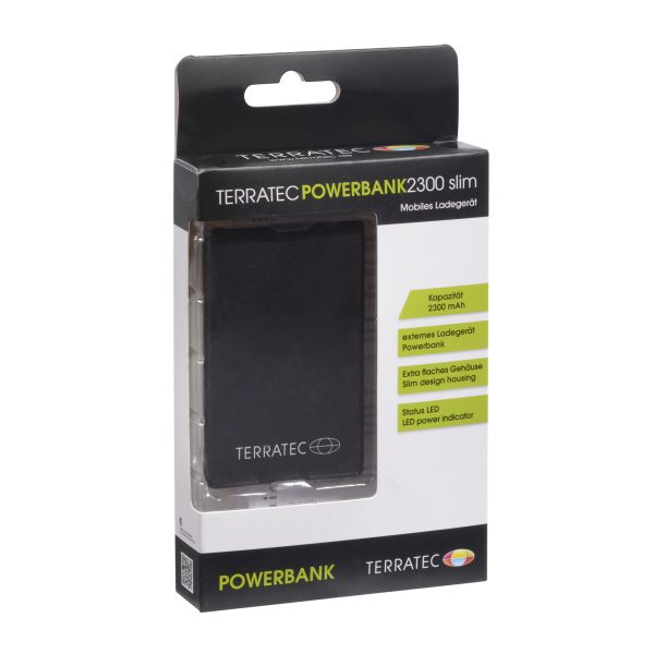 پاوربانک مینی 2300 میلی آمپر مدل TERRATEC POWERBANK 2300 slim