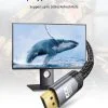 کابل JSAUX 4K DisplayPort به کابل HDMI  دو متر، 4K @ 30Hz/2K @ 60/1080P@120 یک طرفه [روکش طلا، بافته شده، آستین آلومینیومی] کامپیوتر DP به مانیتور HDMI سازگار با Lenovo، HP، Dell، AMD، NVIDIA - Image 6