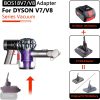 آداپتور باتری جاروشارژی برای Dyson V7 و V8، برای باتری لیتیومی سری GPA 18V Bosch تبدیل به Dyson V7 V8 Absolute Animal Motorhead Work with Vacuum Fluffy HEPA Vacuum Cleaner Converter