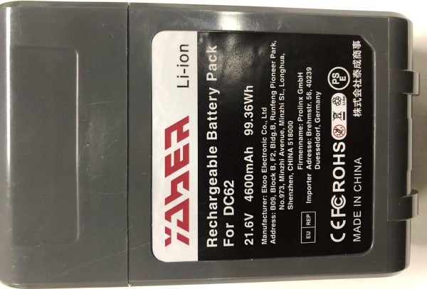 باتری جاروبرقی Dyson V6، YABER 21.6V 4600mAh باتری جایگزین برای V6 DC62 DC59 DC61 DC58 DC72 DC74 SV03 SV09 جاروبرقی