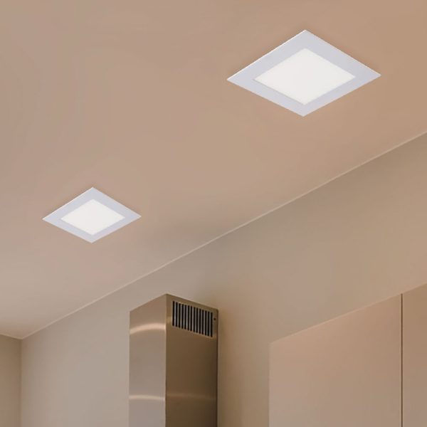 پنل LED توکار، 15 وات، 1200 لومن، سفید گربه، 17 سانتی متر