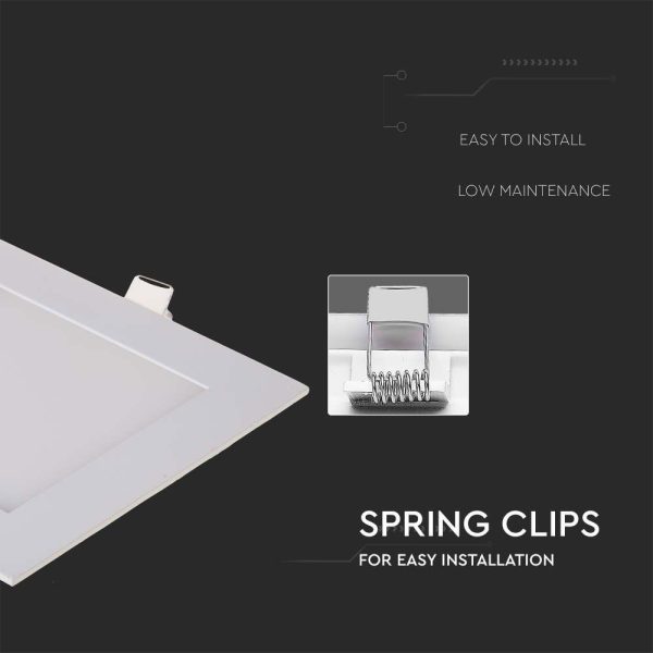 پنل LED توکار، 15 وات، 1200 لومن، سفید گربه، 17 سانتی متر