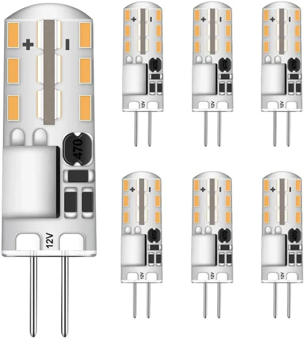 لامپ سوزنی 10 وات 12V LED (سفید گرم) مناسب لوستر،آباژور و دیگر وسایل - بسته 2 عددی