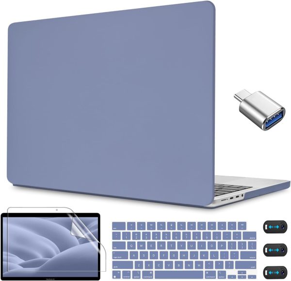 کاور محافظ+2 کاور کیبورد برای مک بوک MacBook Pro 14 Inch Case M3 A2992 A2918/A2442 M1/A2779 M2 with Touch ID,CISSOOK Shell Case for MacBook Pro 14" 2021-2023 with Keyboard Cover