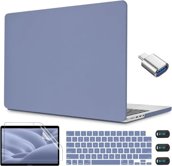 کاور محافظ+2 کاور کیبورد برای مک بوک MacBook Pro 14 Inch Case M3 A2992 A2918/A2442 M1/A2779 M2 with Touch ID,CISSOOK Shell Case for MacBook Pro 14" 2021-2023 with Keyboard Cover