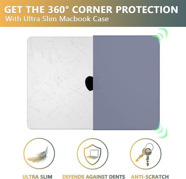 کاور محافظ+2 کاور کیبورد برای مک بوک MacBook Pro 14 Inch Case M3 A2992 A2918/A2442 M1/A2779 M2 with Touch ID,CISSOOK Shell Case for MacBook Pro 14" 2021-2023 with Keyboard Cover