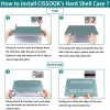 کاور محافظ+2 کاور کیبورد برای مک بوک MacBook Pro 14 Inch Case M3 A2992 A2918/A2442 M1/A2779 M2 with Touch ID,CISSOOK Shell Case for MacBook Pro 14" 2021-2023 with Keyboard Cover