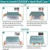 کاور محافظ+2 کاور کیبورد برای مک بوک MacBook Pro 14 Inch Case M3 A2992 A2918/A2442 M1/A2779 M2 with Touch ID,CISSOOK Shell Case for MacBook Pro 14" 2021-2023 with Keyboard Cover - Image 2
