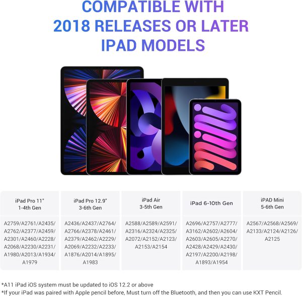 قلم استایلوس برای اپل آی‌پد برند KXT سازگار با /ipad/pro/air/mini
