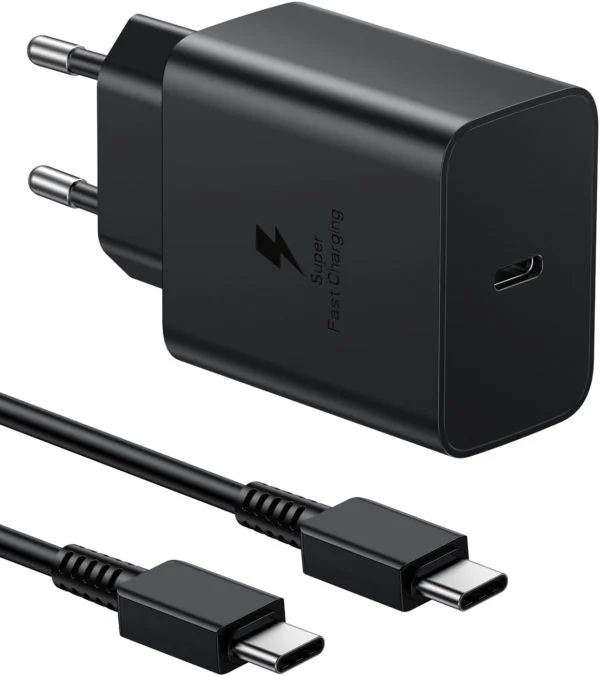 شارژر اصلی سوپرفست 25 وات سامسونگ با کابل تایپ سی Samsung Travel Adapter Charging EP-TA800 25W